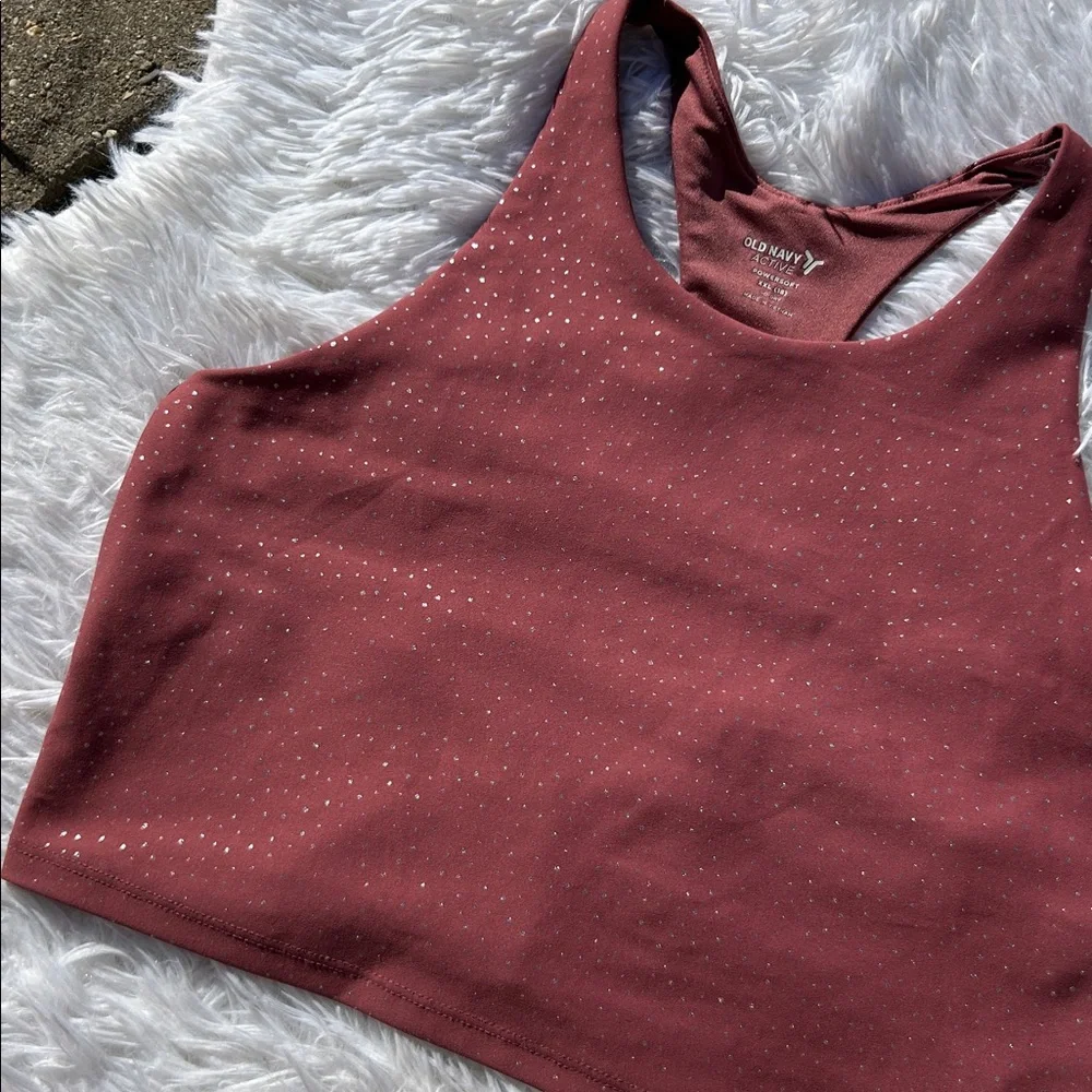 🩶5/$30 Old Navy Pink PowerSoft Longline Sports Bra Youth Girls Size XXL